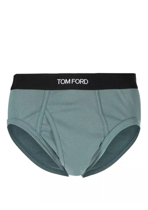 TOM FORD logo-waistband briefs - Green