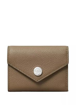 Tory Burch pebble envelope small wallet - Brown