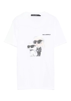 Karl Lagerfeld cat-print T-shirt - White