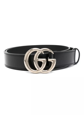 Gucci Double G-buckle leather belt - Black