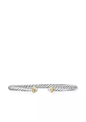 David Yurman 14kt yellow gold and sterling silver Cable Flex bracelet (4mm)