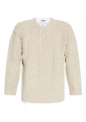 Moschino cable-knit virgin-wool sweater - Neutrals