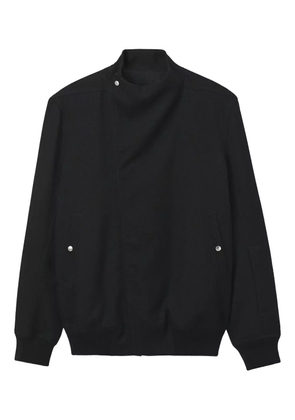 Rick Owens high-neck asymmetrical jacket - Black