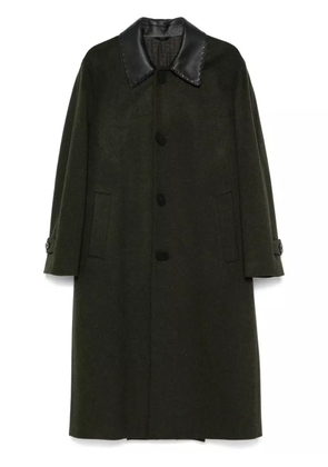 FENDI pleat-detail coat - Green