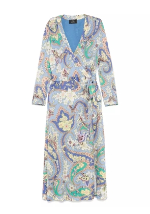 ETRO floral-print dress - Blue