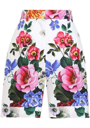 Dolce & Gabbana floral-print shorts - White