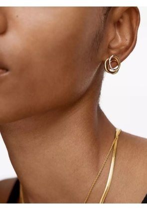 Monica Vinader Nura diamond wrap earrings - Gold