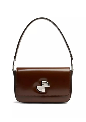 Patou Le Classic Lock leather shoulder bag - Brown