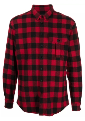 DSQUARED2 check-pattern wool-blend shirt - Black
