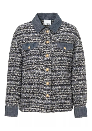 WEILL PARIS tweed denim overshirt - Blue