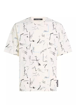 Karl Lagerfeld all-over-print t-shirt - White