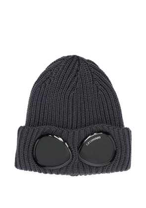 C.P. Company goggle-detail wool beanie - Blue
