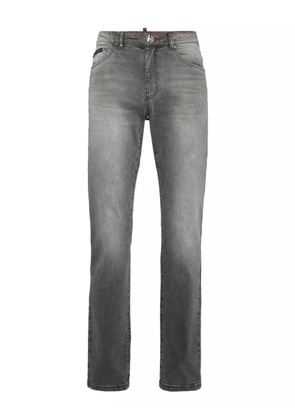 Philipp Plein Supreme Fit logo-plaque jeans - Grey