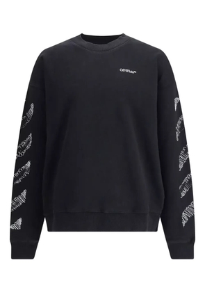 Off-White crew-neck scribble diag sweater - Black