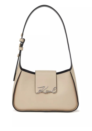 Karl Lagerfeld small Signature shoulder bag - Neutrals