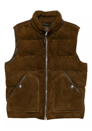 TOM FORD leather gilet - Brown