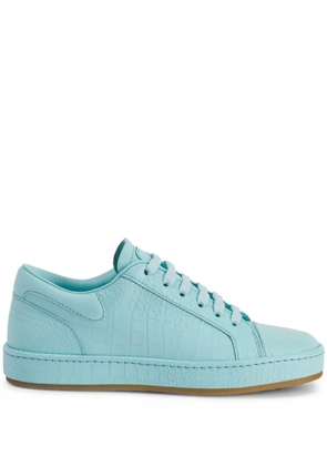 Giuseppe Zanotti Gz-city crocodile-effect leather sneakers - Blue