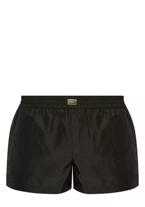 Dolce & Gabbana logo-plaque swim shorts - Black