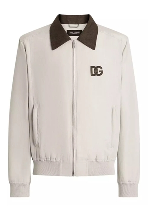 Dolce & Gabbana zip-up bomber jacket - Neutrals