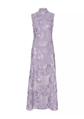 ROTATE BIRGER CHRISTENSEN floral-mesh maxi dress - Purple