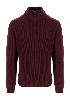 Woolrich ribbed half-zip sweater - Red