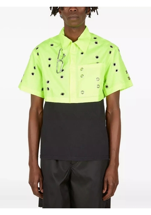STUDIO ALCH eyelet-embellished poplin shirt - Green