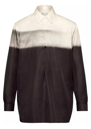 Maison Margiela Trompe l'oeil pinstripe-print shirt - Neutrals