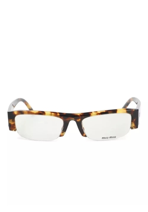 Miu Miu Eyewear rectangle frame glasses - Brown
