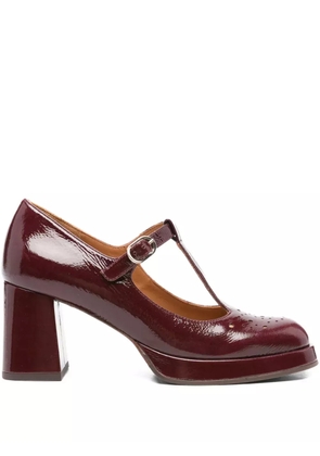 Chie Mihara 70mm T-bar block-heel pumps - Red