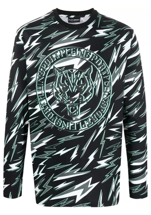 Plein Sport lightning print T-shirt - Black