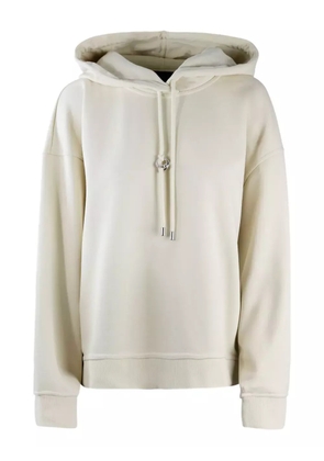 Sportmax logo-plaque hoodie - Neutrals