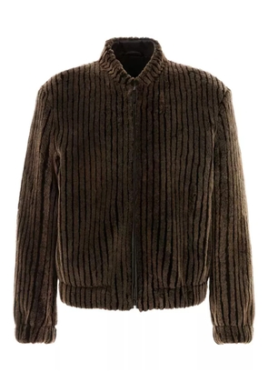 Giorgio Armani shearling bomber jacket - Brown