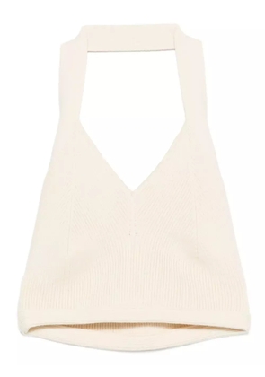 WARDROBE.NYC cotton halterneck top - Neutrals