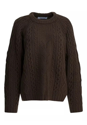 SANDBEIGE cable-knit crew-neck knitwear - Brown