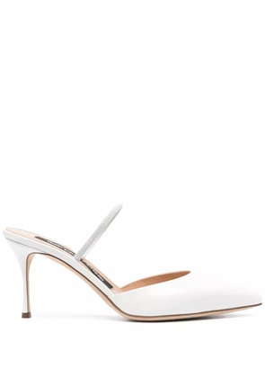 Sergio Rossi Godiva 75mm mules - White