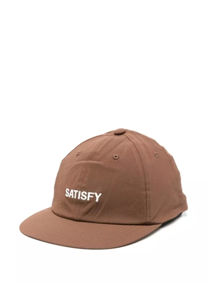Satisfy logo-embroidered cap - Brown