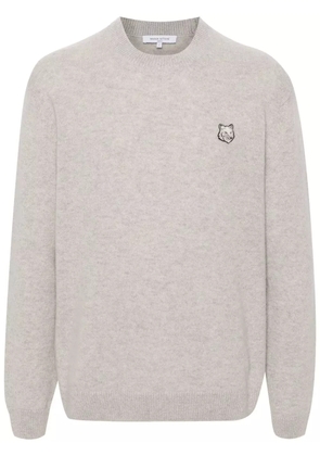 Maison Kitsuné Fox-motif sweater - Grey