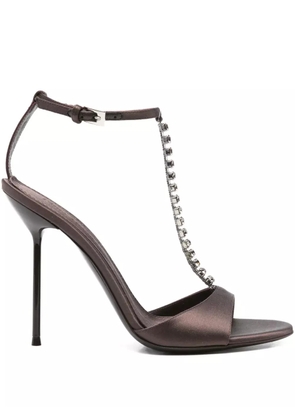 Paris Texas 105mm chain-strap sandals - Brown
