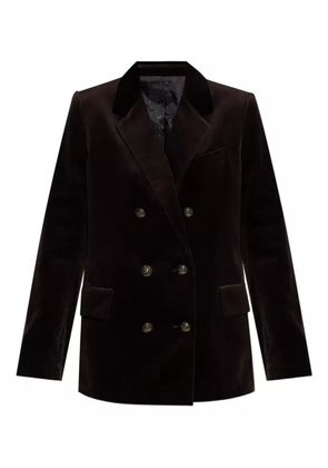 Zadig&Voltaire double-breasted velvet blazer - Brown