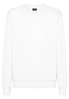 Billionaire logo-appliqué cotton sweatshirt - White