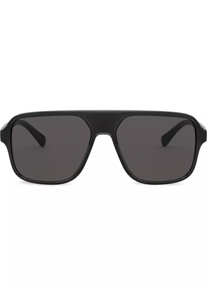 Dolce & Gabbana Eyewear logo-embossed square-frame sunglasses - Grey