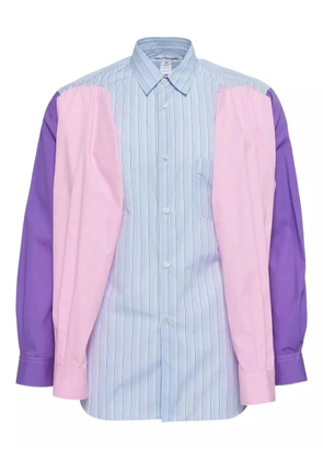 Comme Des Garçons Shirt layered striped shirt - Blue