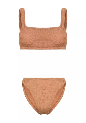Hunza G Xandra crinkled bikini set - Neutrals