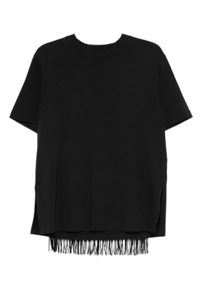 Sportmax fringe-detail T-shirt - Black