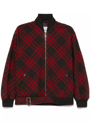 Burberry Check bomber jacket - Red