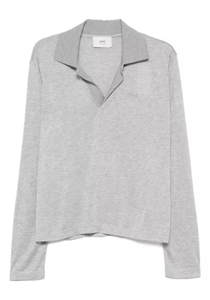 AMI Paris long-sleeve polo shirt - Grey