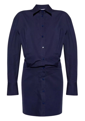 The Attico button-up mini dress - Blue