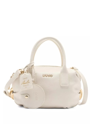 LIU JO small logo-charm tote bag - White