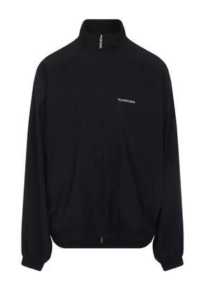 Balenciaga logo-print zip-up jacket - Black