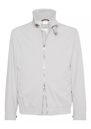 Brunello Cucinelli zip-up bomber jacket - Neutrals